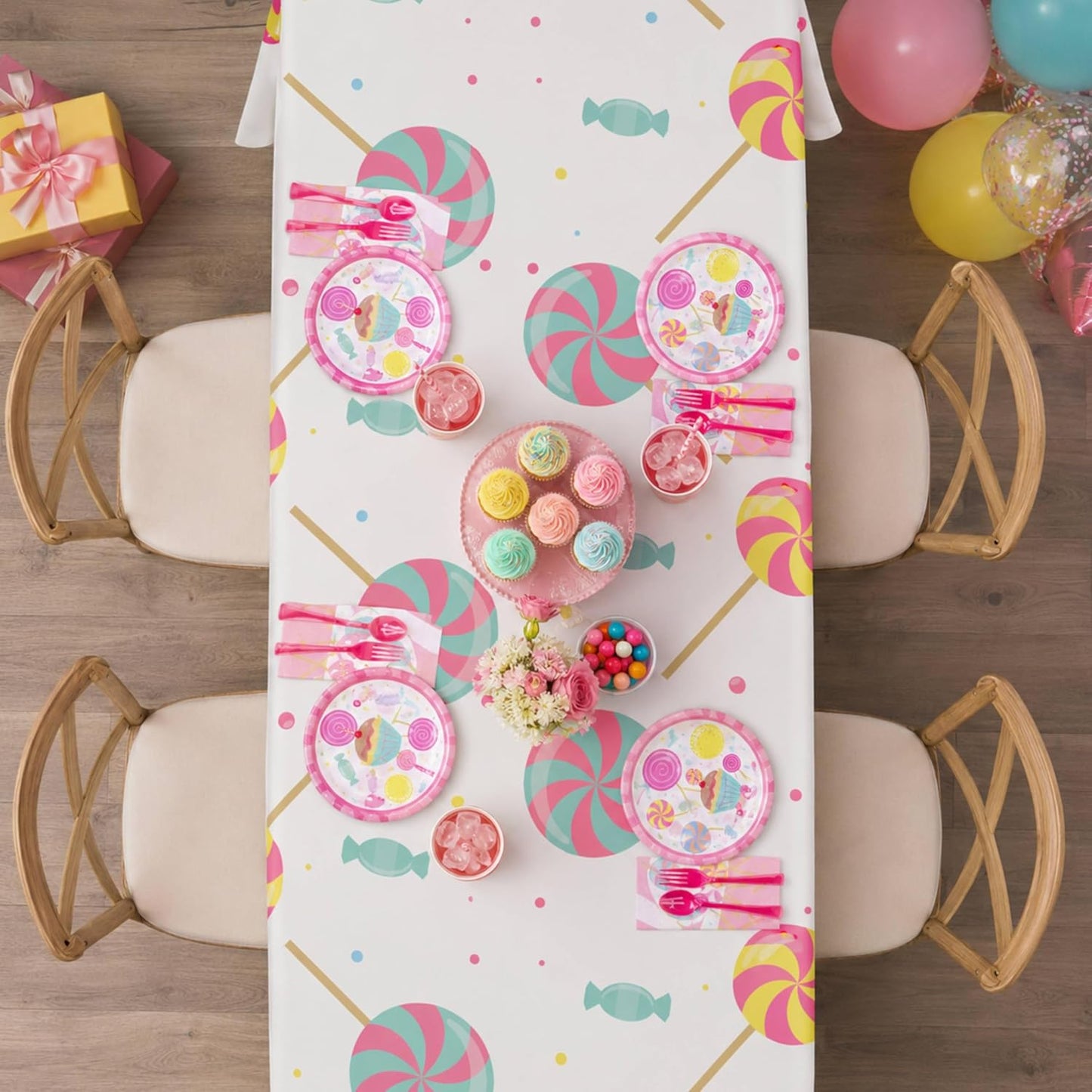 Blue Orchards Science Table Covers (Pack of 3) - 54"x108" XL - Science Birthday Party Decorations, Chemistry Party, Laboratory Theme Table Cloth