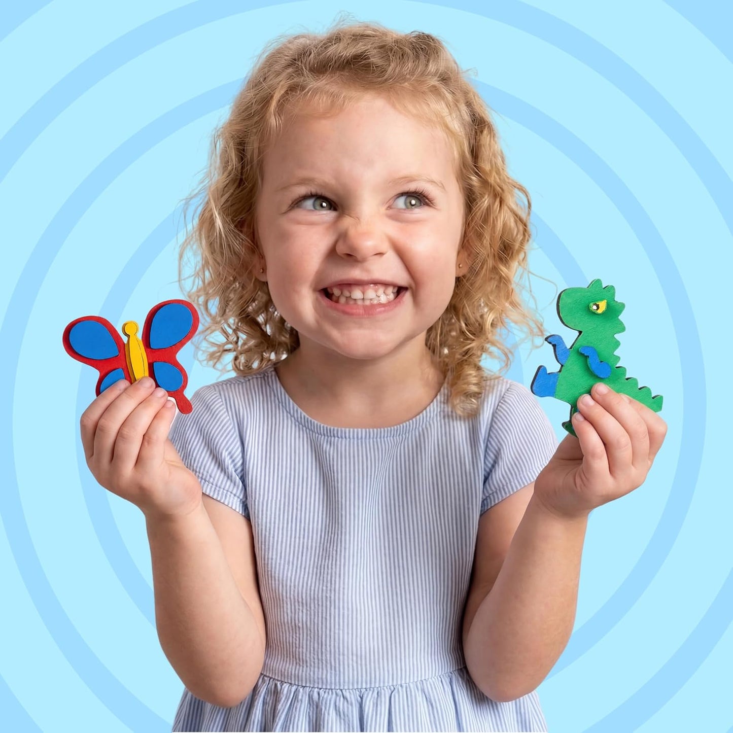 JOYIN 12 Wooden Magnet Creativity Arts & Crafts Painting Kit for Kids, Decorate Your Own Painting Gift for Halloween Crafts, Birthday Parties and Family Crafts, Party Favors for Boys Girls