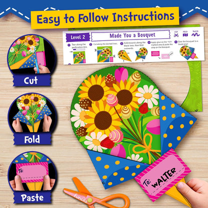 Funcils Toddler Scissor Skills - Art Supplies & Crafts Kit for Kids, Safety Scissors, Fine Motor Toys, Montessori Gifts for Boys & Girls Ages 3, 4, 5, 6, 7 Year Old, Preschool Learning Activity Books