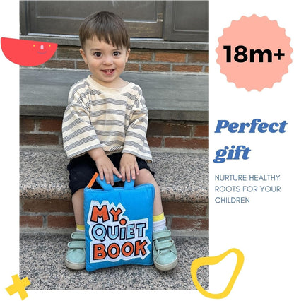 BAVY My Quiet Book - Toddler Travel Essential, Car Plane Airplane Toys, Montessori Busy Board Book, Activity Books for Toddlers 1-3, Gifts for 1 2 3 4 Year Old Girl, Birthday Gifts Toys Age 2-4
