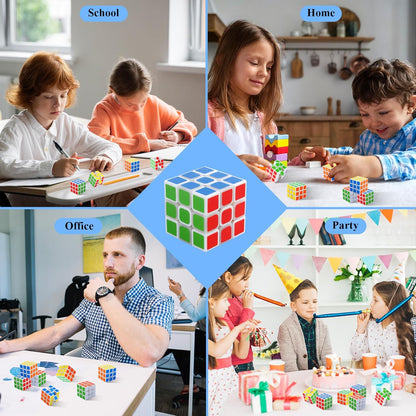 Mini Cube 24 Pack Puzzle Party Favors for Kids Birthday Party Favors, Magic Cube Classroom Prize for Students & School Rewards, Stress Relief Toys Easter Christmas Stocking Goody Bag Filler