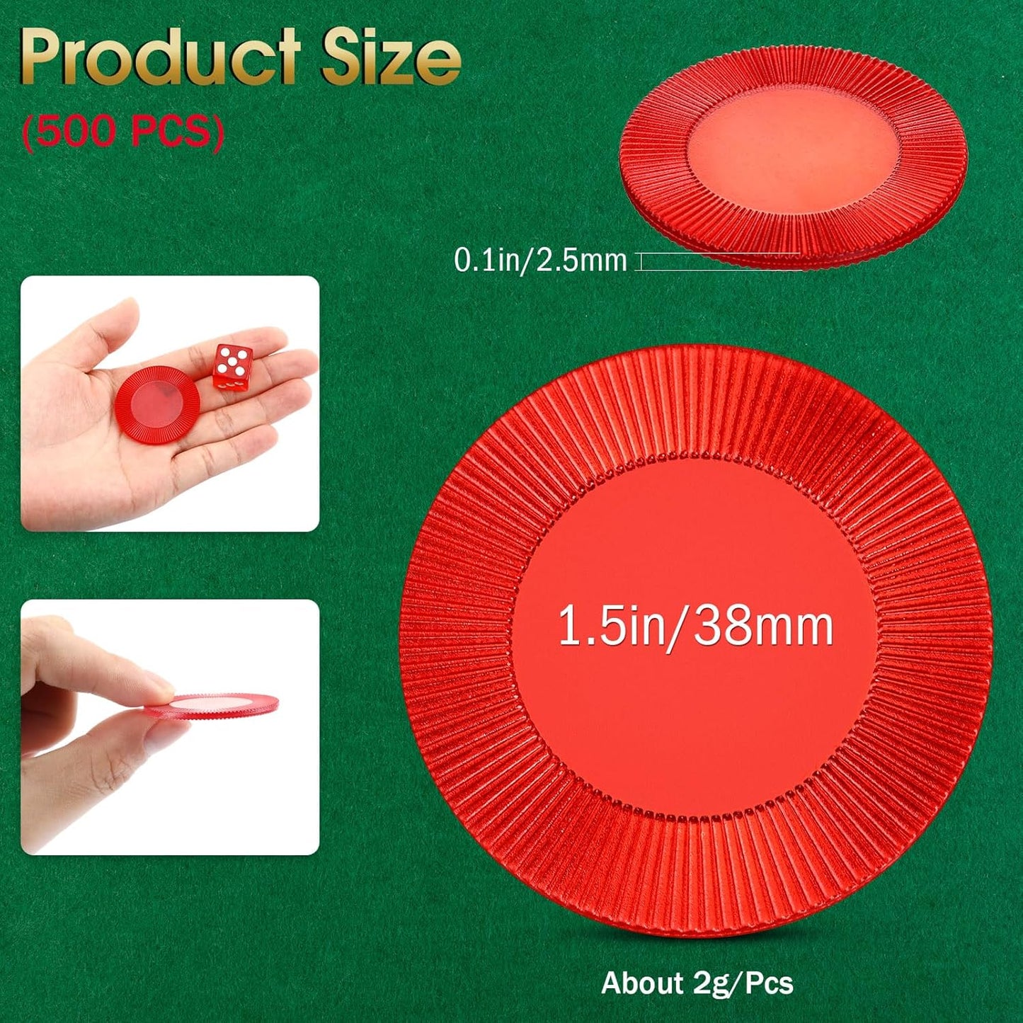 Leitee 500 Pcs Black Plastic Poker Chips Bulk 1.5 Inch Mini Bingo Chips Tokens Markers Blank Casino Counting Discs Learning Math Counters for Adults Interlocking Game Counting Reward Card