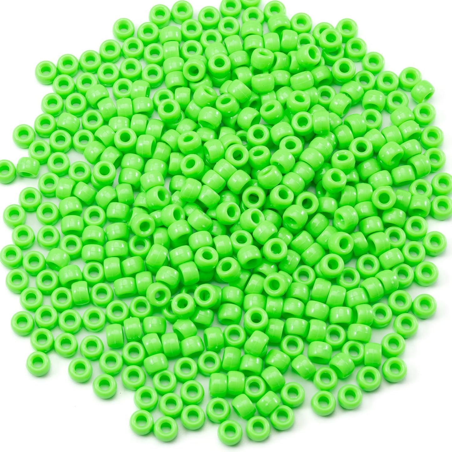 Gxueshan 1000 Pcs Acrylic Black Pony Beads 6x9mm Large Hole Pen Hair Kandi Beads Bulk for Friendship Bracelet Necklace Jewelry Making Earring Braiding Kit