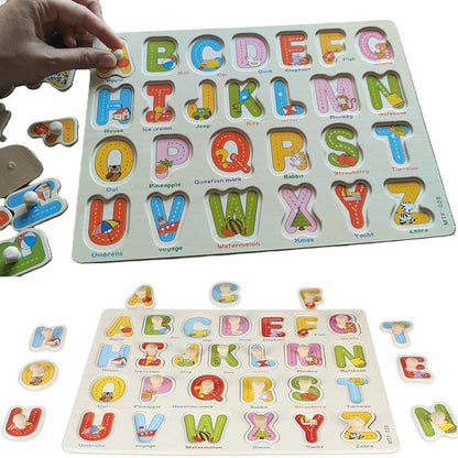 Numbers Puzzle Wooden for Toddlers 3+ Years Old - Montessori Number Learning Toy with Sorting Board & 123 Blocks - Preschool Educational Toy for Boys & Girls - Color & Counting Recognition