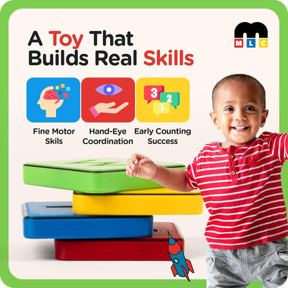 Learn Your Numbers! Self-Correcting Magnetic Tiles - Educational Toy Set for Counting, Number Sense and Word Recognition – Fun and Engaging Number Puzzle for Essential Skill Development