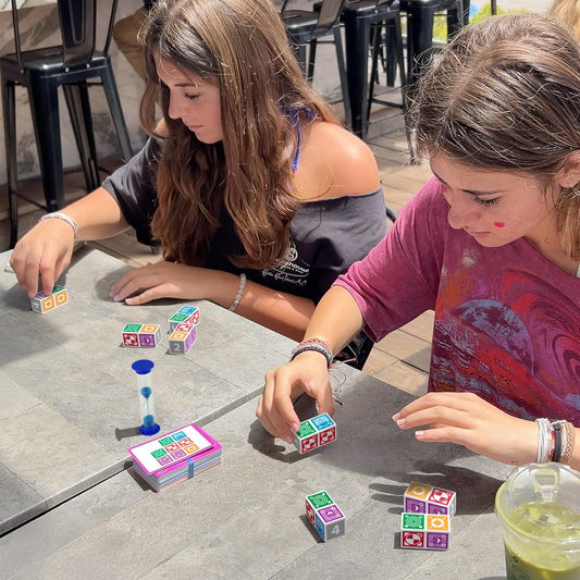 Funwares Match Frenzy: Portable Pattern Matching Puzzle Game, Family Mini Board Games, Perfect for Travel & Home Play, Road Trip Activities for Kids and Adults, Quick Set-Up - Speed Edition