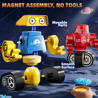 Magnets Robot Building Toys for Kids Ages 3-5 4-8 - 106 PCS Monsters Toys Robot Stacking Building Blocks Set with Storage Box, Creative Learning Christmas and Birthday Gifts for Boys Girls 2-4