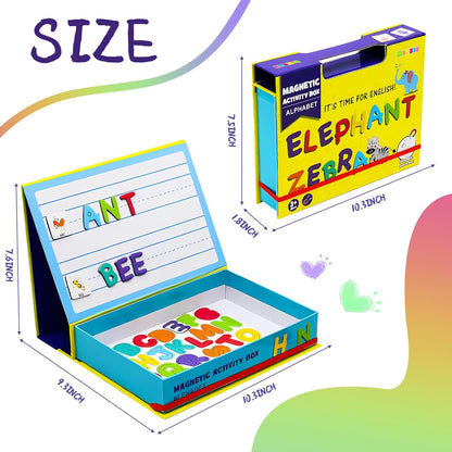 Marble Run for Kids, Vertical Magnetic Marble Maze Track with Doodle Board & Residue-Free Nano-Adhesive, STEM Explorers Brain Teaser Toy for Boys Girls Ages 3-12, Creative Thinking Games Gifts