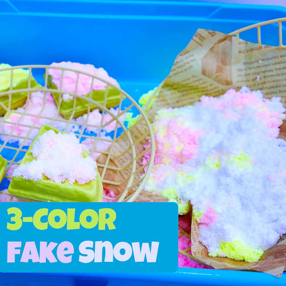 GushySnow® Latex Material Creativity Sensory Bin Filler Toy Ice Cream Cone Cake Cup Sensory bin for Preschool Girl boy Kid Children 6 Years