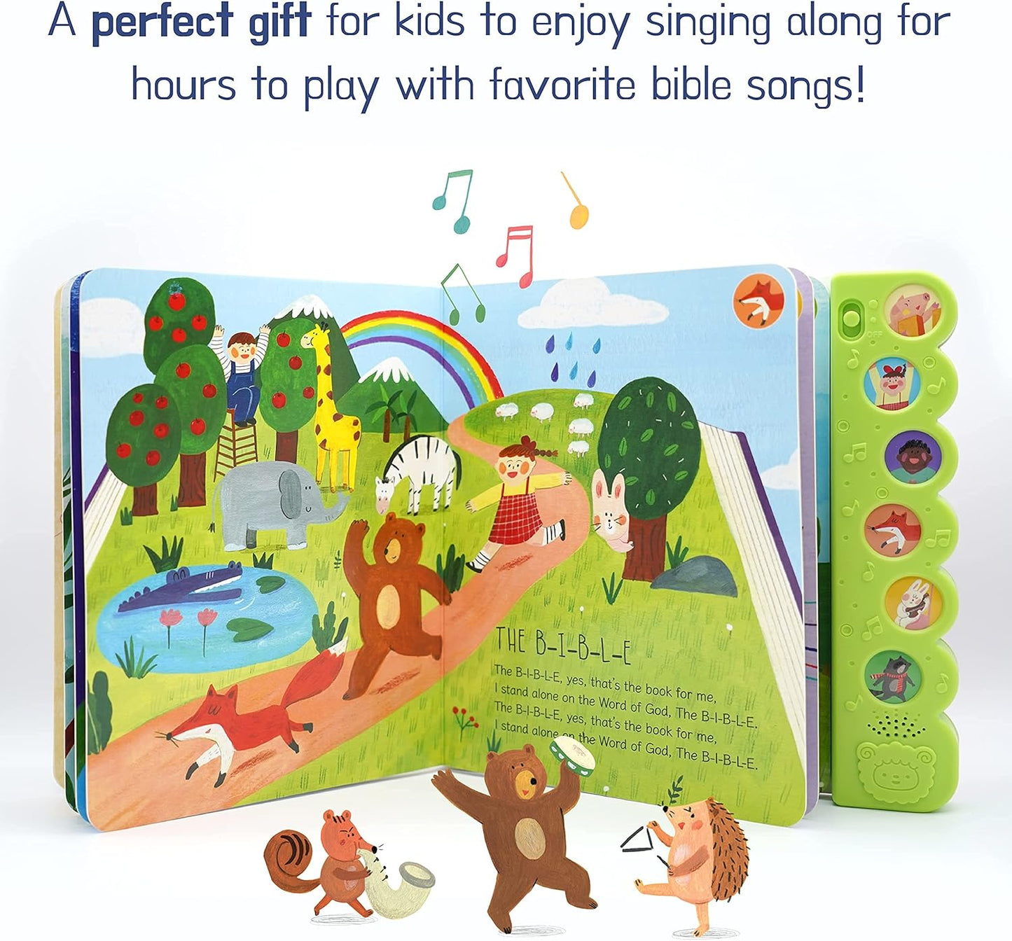 Dance with Jesus Christian Sound Books for Kids - 6 Bible Songs for Toddlers – Christian Gifts for Kids - Baby Bible for Baptism, Christening, Dedication Gifts, Sunday School, Preschool Homeschool