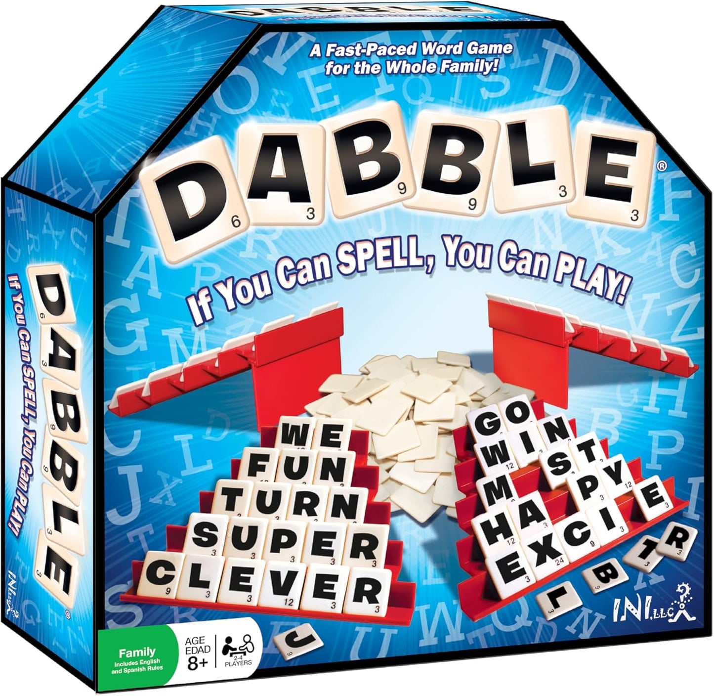 Dabble® Word Game | Fast-Paced Family Board Game | Enhances Spelling and Vocabulary for All Ages | Spell the First Five Words | Award-Winning and Educational Learning Game | Great Game for All Ages