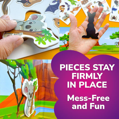 QUOKKA Travel Magnetic Puzzles for Toddlers 1-3 – 20+Pcs Farm Toy Game with Extra-Long Play Book – Fun Travel Game for Kids Ages 3-5 – Strong Magnets for Car Activities – Fun Toddler Puzzle Ages 2-4