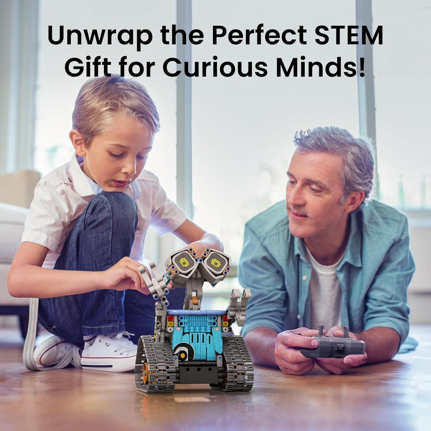 Sillbird Robot Building STEM Kit with Remote Control for Boys Ages 8-14, Technic Coding Gifts for Kids Birthday, Buildable 5in1 Robotics Toy with 596 Pieces
