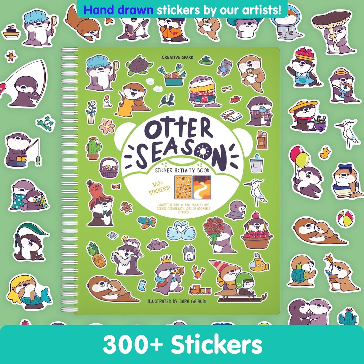 Animals Habitat 500+ Kids Sticker Book by Cupkin Toddler Airplane Travel Activity Coloring and Sticker Book, Road Trip Essentials, 12 Coloring Pages + 12 Scenes for Ages 2–8 Years - Colors A