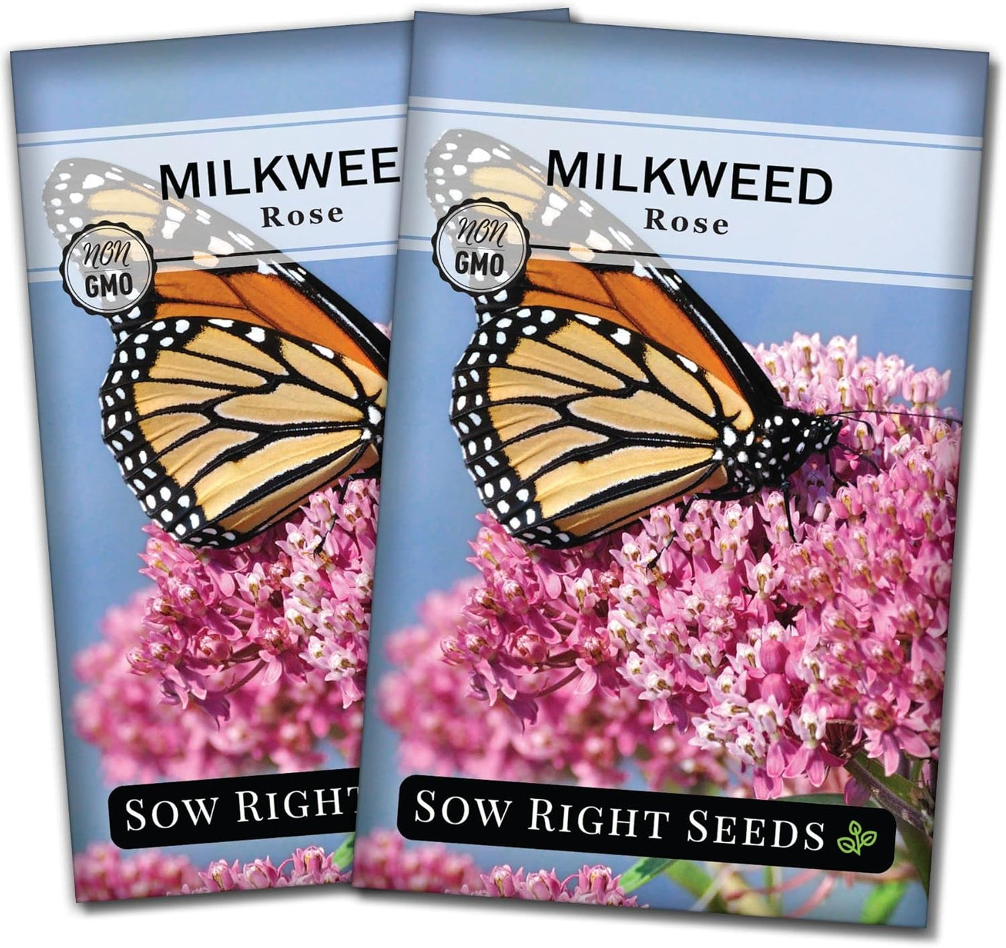 Sow Right Seeds - Rose Milkweed Seeds for Planting - Attract Monarch Butterflies to Your Garden - Non-GMO Heirloom Seeds, Instructions to Grow - Perennial Plant for Pollinators - Swamp Variety (4)