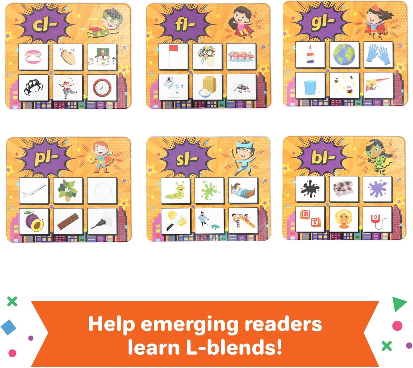 Super Blends Phonics Reading Game (22 Blends) - Phonics Games for Kids Ages 6-8, Reading Games for Emerging Readers, Best Resources for Parents and Teachers