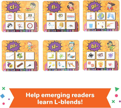 Super Blends Phonics Reading Game (22 Blends) - Phonics Games for Kids Ages 6-8, Reading Games for Emerging Readers, Best Resources for Parents and Teachers