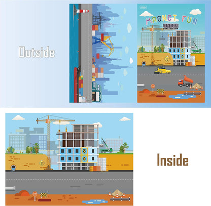 Magnetic Portable Playboard Cute Zoo Ainimal Magnets Create Scene for Learning Travel Toy (51 Pcs)