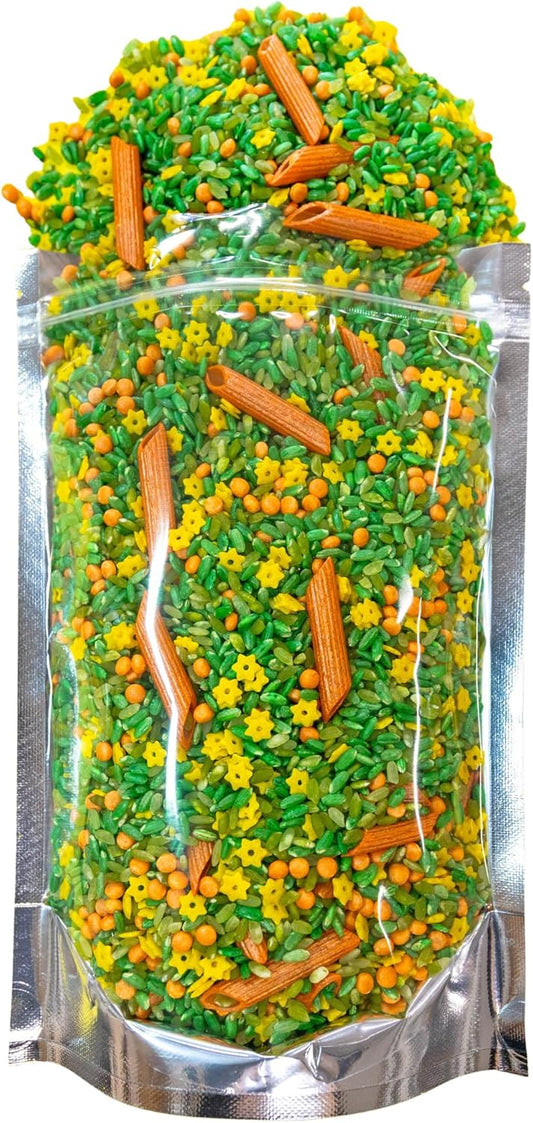 Spring Sensory Bin Filler, Easter Sensory Rice, Sensory Motor Aid, Colored Rice, Arts and Crafts (Carrot Patch Sensory Mix, 4 Cups)