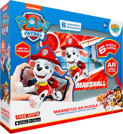 Abacus Brands Holotoyz Paw Patrol AR Puzzle Cubez - Magic Augmented Reality Hologram Puzzles Come to Life with Smart Phone - 4D Learning Play for Kids