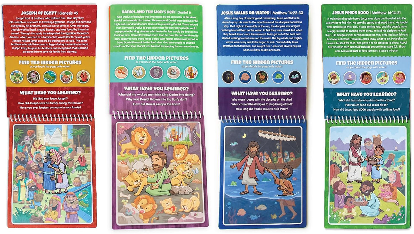 Water Reveal Coloring Scripture Book for Kids Ages 3+. New Testament Bible Stories: Preschool, Elementary, Primary, Christian, Religion
