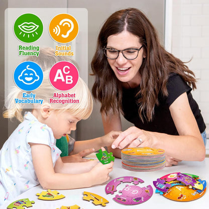 Alphabet Puzzle, ABC Alphabet Learning Toys for Kids Ages 3-5, Pre-k Lowercase Uppercase Letter Game for Toddlers, Kindergarten Classroom Must Haves Educational Preschool Learning Activities