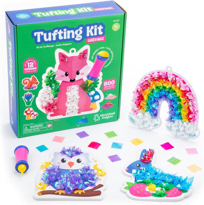Educational Insights Tufting Kit - Arts and Crafts for Kids Ages 4-8, Poke in Art Kits for Girls & Boys, DIY Kids Craft Kit, Mess Free Art Set with Crafting Supplies, Easy Toddler Crafts