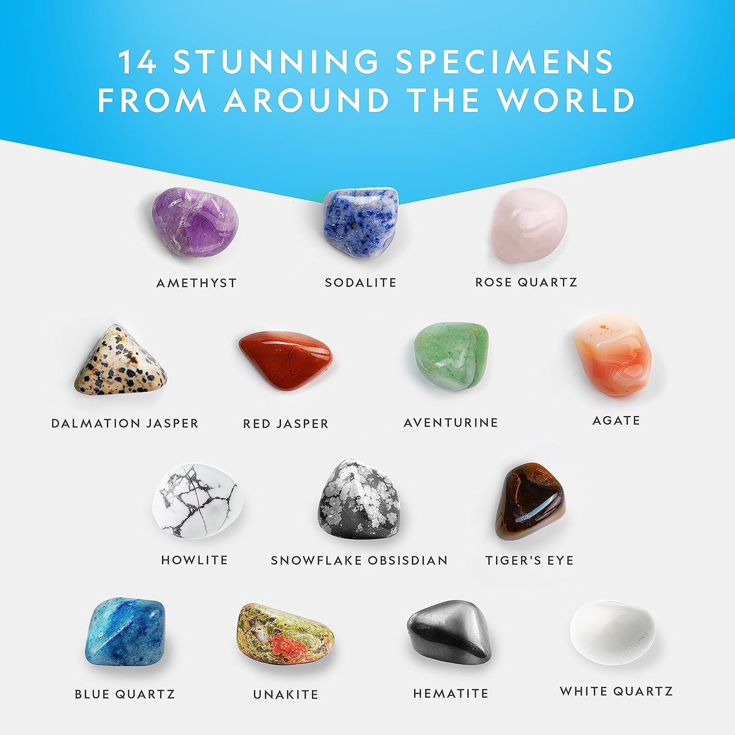 National Geographic Premium Polished Stones - 5 Pounds of 1/2-Inch Tumbled Stones and Crystals Bulk, Arts and Crafts, Rock and Mineral Kit, Rocks for Kids, STEM Toys