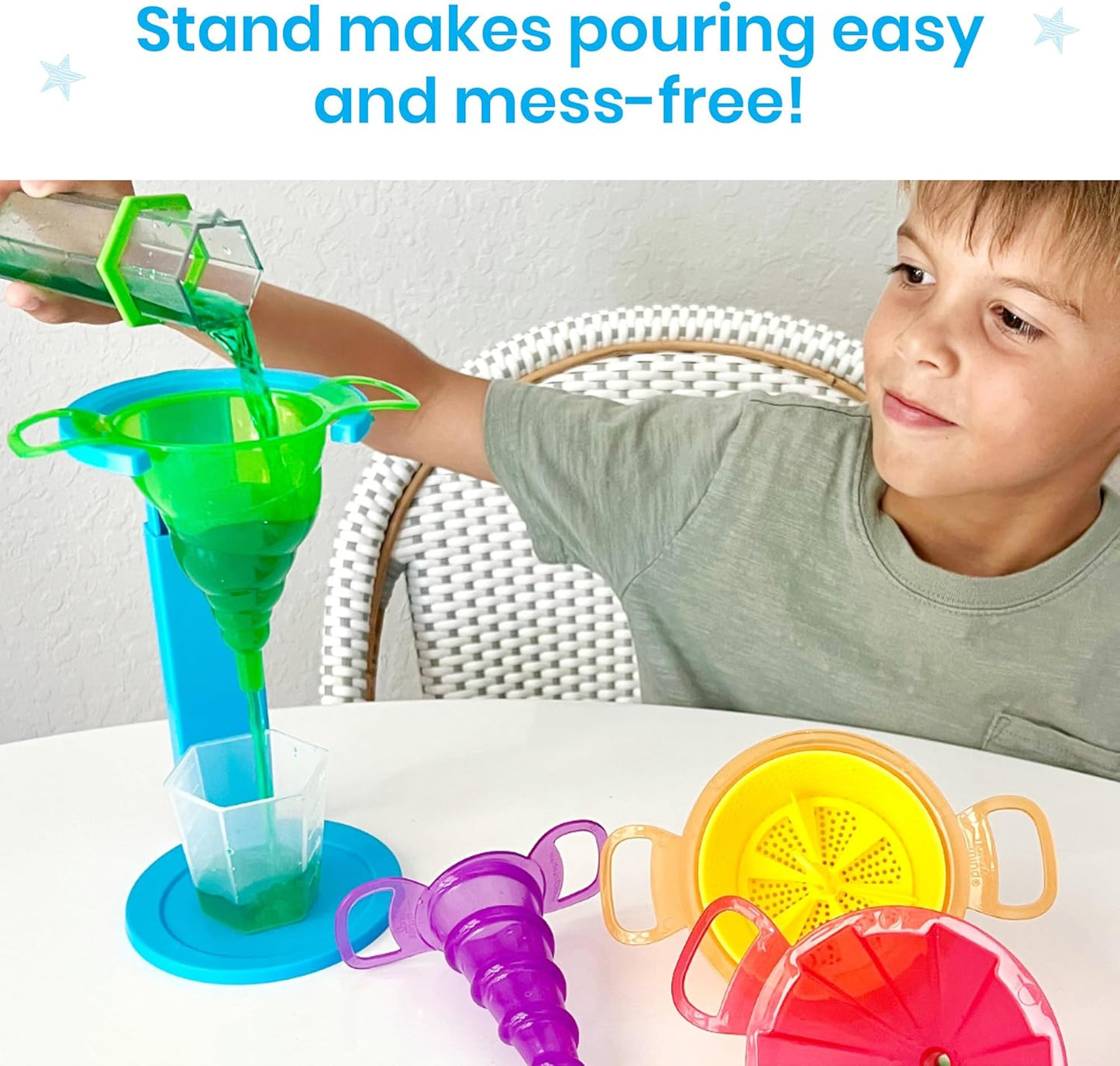 hand2mind Starter Science Funnels, Science Lab Equipment, Sand Sifter, Water Table Toys, Sensory Play Toys, Educational Science Kits, Kids Chemistry Set, Science Supplies for Classroom