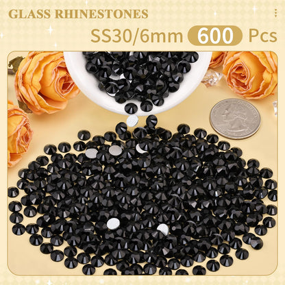 5000PCS SS6/2mm Glass Crystal Rhinestones (Clear), Bedazzling Flatback Rhinestones for Crafting DIY Crafts Nail Art Makeup Decoration, Gems Diamond Charms for Tumbler Shoes Clothing Mug