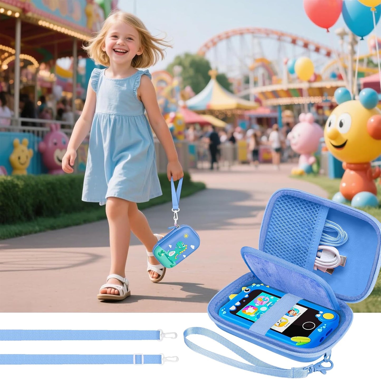 Leayjeen Kids Smartphone Case Compatible with Kikapabi/Joozfee/Prysyedawn 2.8" Touchscreen Toddler Learning Play Toy Phone,Birthday Gifts for Girls Age 3-10 Kids Toys Cell Phone-Purple(Case Only)