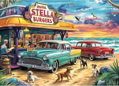 Puzzles for Adults 1000 Pieces,Seaview Campground Jigsaw Puzzle with 1:1 HD Poster, Perfect Interlocking No Dust, Stress Relief Ideal Gift for Family Games