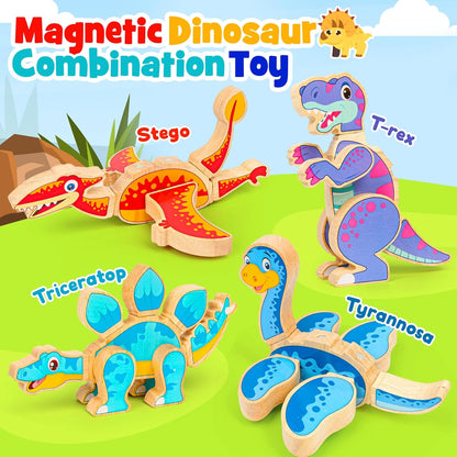 Robot Toys for Kids 3-5,Montessori Wooden Learning Toy with Take Apart Features Robots,STEM Educational Play Fine Motor Games for Toddler Boys Girls