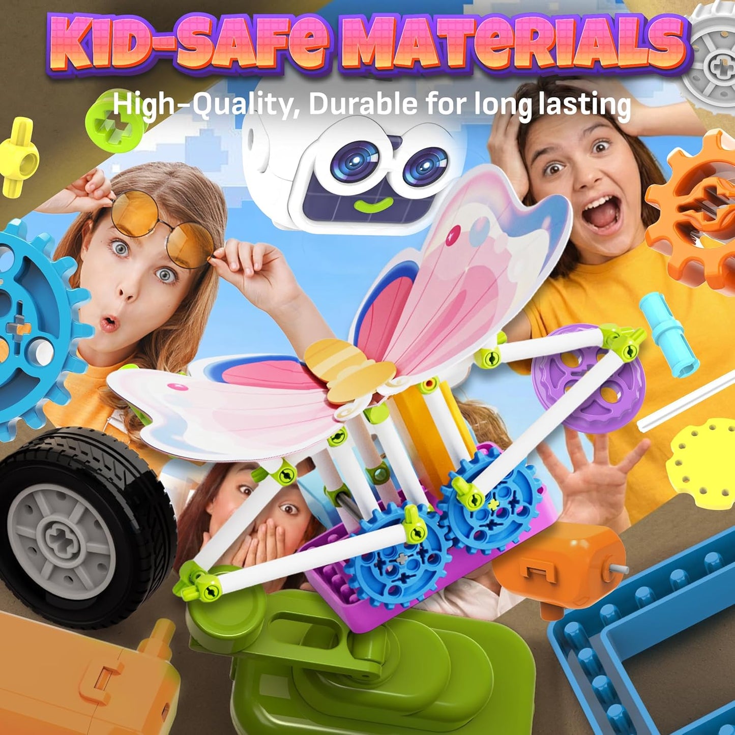 SMILESSKIDDO 100+ Girls Science Kit for Kids Ages 5 6 7 8 10 | STEM Toys for Girl | Birthday Gift Ideas for 5+ Year Old Girls | Learning & Educational Projects with Fun Experiments (8018E)