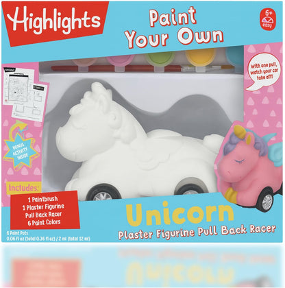 Highlights Paint Your Own Plaster Figurine & Activity Kits – DIY Art Sets with Figurines, Paints, Brush & Bonus Activities – Multiple Themes – Ages 6+