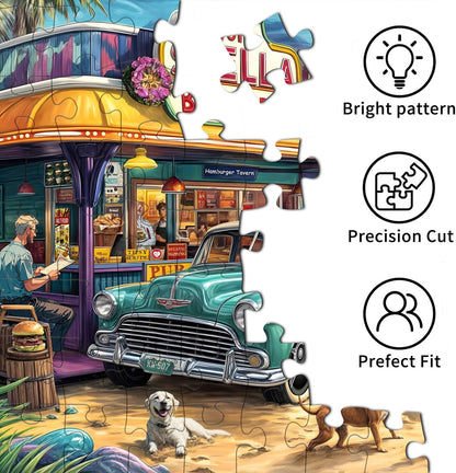 Puzzles for Adults 1000 Pieces,Seaview Campground Jigsaw Puzzle with 1:1 HD Poster, Perfect Interlocking No Dust, Stress Relief Ideal Gift for Family Games