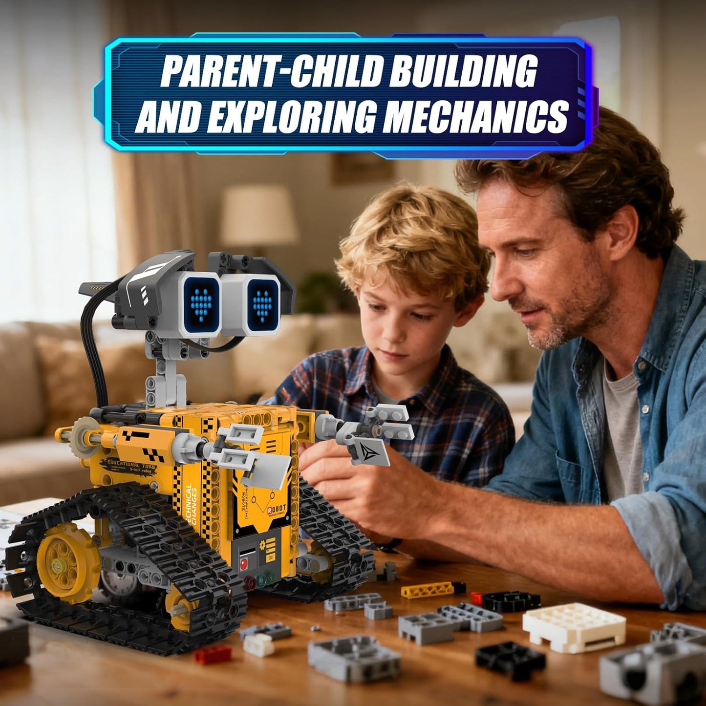 Sciencow STEM Robot Building Kit, 5-in-1 Remote Control Building Toys Kit,Chirstmas Birthday Gift for Boys Ages 8 9 10 11 12 13 14