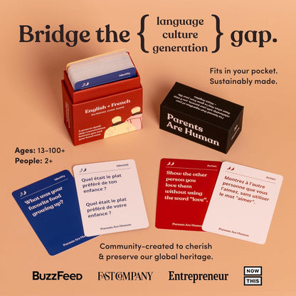 Parents Are Human, Relationship Cards, Get to Know Each Other Better, Parents, Families, Teens & Kids Relationship Building, Light & Deep Questions, 70 Questions & Activity Cards, English