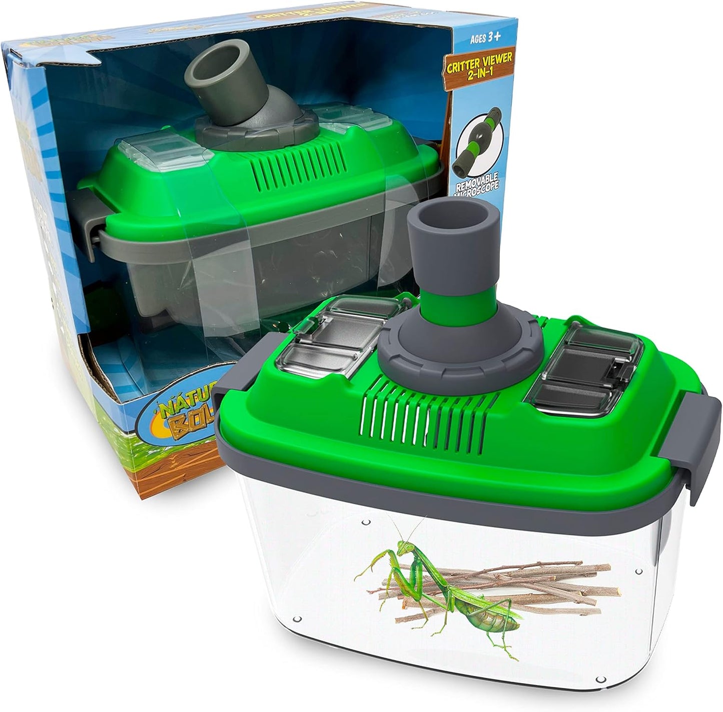 Nature Bound Bug Catcher Critter Barn Habitat | Bug Catcher Kit for Kids | Outdoor Nature Exploration Toys | Indoor/Outdoor Insect Collecting with Light Kit | STEM Toy for Boys & Girls Ages 3+