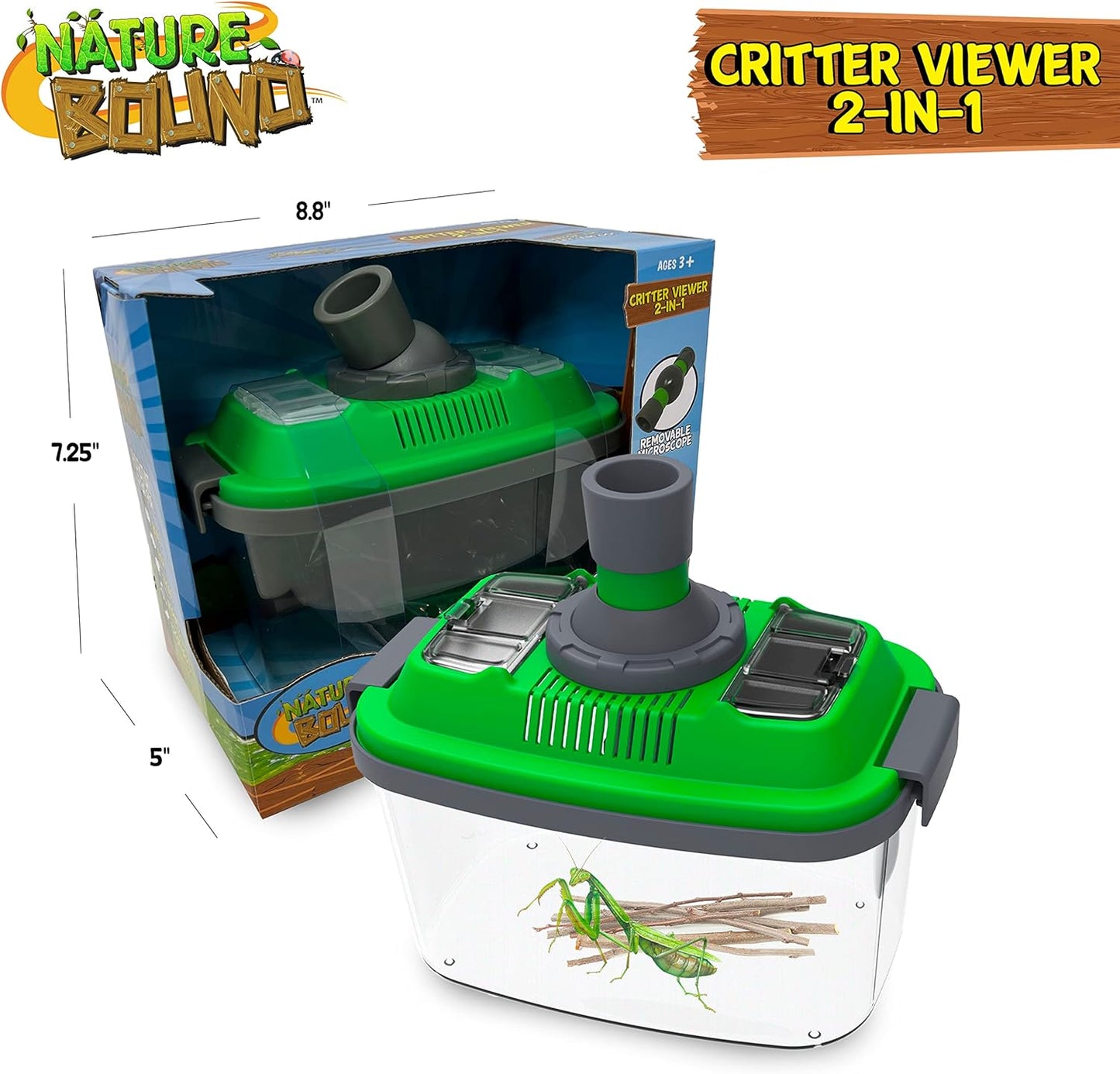 Nature Bound Bug Catcher Critter Barn Habitat | Bug Catcher Kit for Kids | Outdoor Nature Exploration Toys | Indoor/Outdoor Insect Collecting with Light Kit | STEM Toy for Boys & Girls Ages 3+