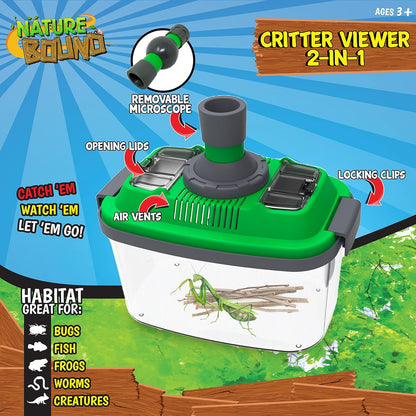 Nature Bound Bug Catcher Critter Barn Habitat | Bug Catcher Kit for Kids | Outdoor Nature Exploration Toys | Indoor/Outdoor Insect Collecting with Light Kit | STEM Toy for Boys & Girls Ages 3+