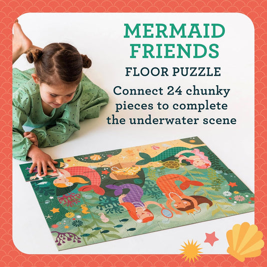 Petit Collage Floor Puzzle, Our World, 24-Pieces – Large Puzzle for Kids, Completed Map Puzzle Measures 18” x 24” – Makes a Great Gift Idea for Ages 3+