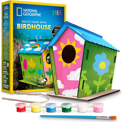 National Geographic Build a Bee Habitat Craft Kit for Kids – Paint & Build a House for Mason Bees, Outdoor Arts & Crafts, Nature Learning Activity, DIY Pollinator Garden Craft, Solitary Bee Hotel