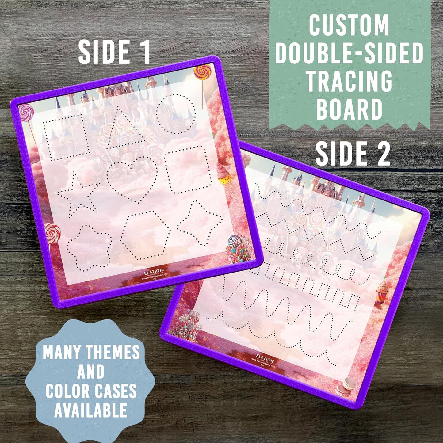 Kid's Name Tracing Board | Dry Erase Letter Tracing | Reusable Name Board | Alphabet Letters | Personalized | Candy Theme