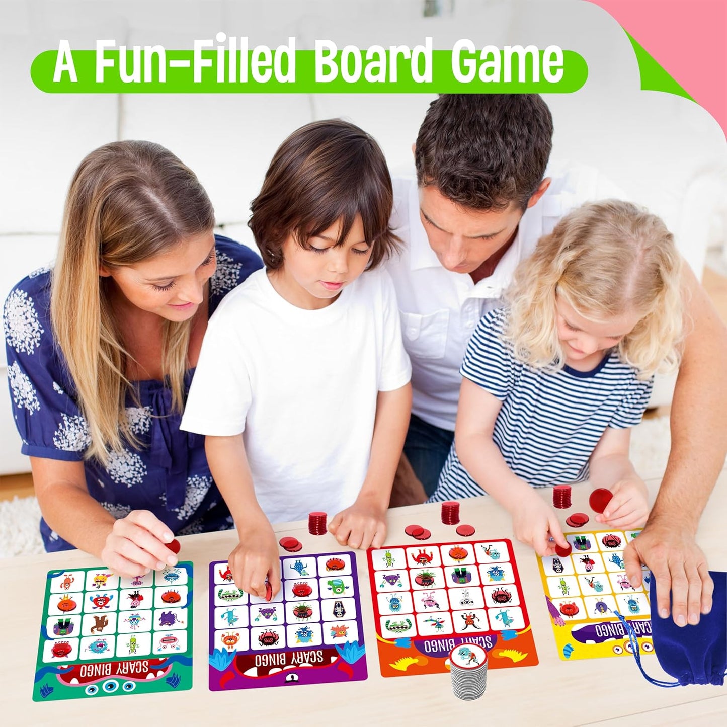 SpriteGru Multiplication & Division Bingo Game, 480 Math Problems, 2 Educational Math Board Game for Kindergarten and Preschool Kids 4-8, Perfect for Classroom & At Home (Up to 25 Players)