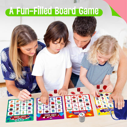 SpriteGru Multiplication & Division Bingo Game, 480 Math Problems, 2 Educational Math Board Game for Kindergarten and Preschool Kids 4-8, Perfect for Classroom & At Home (Up to 25 Players)