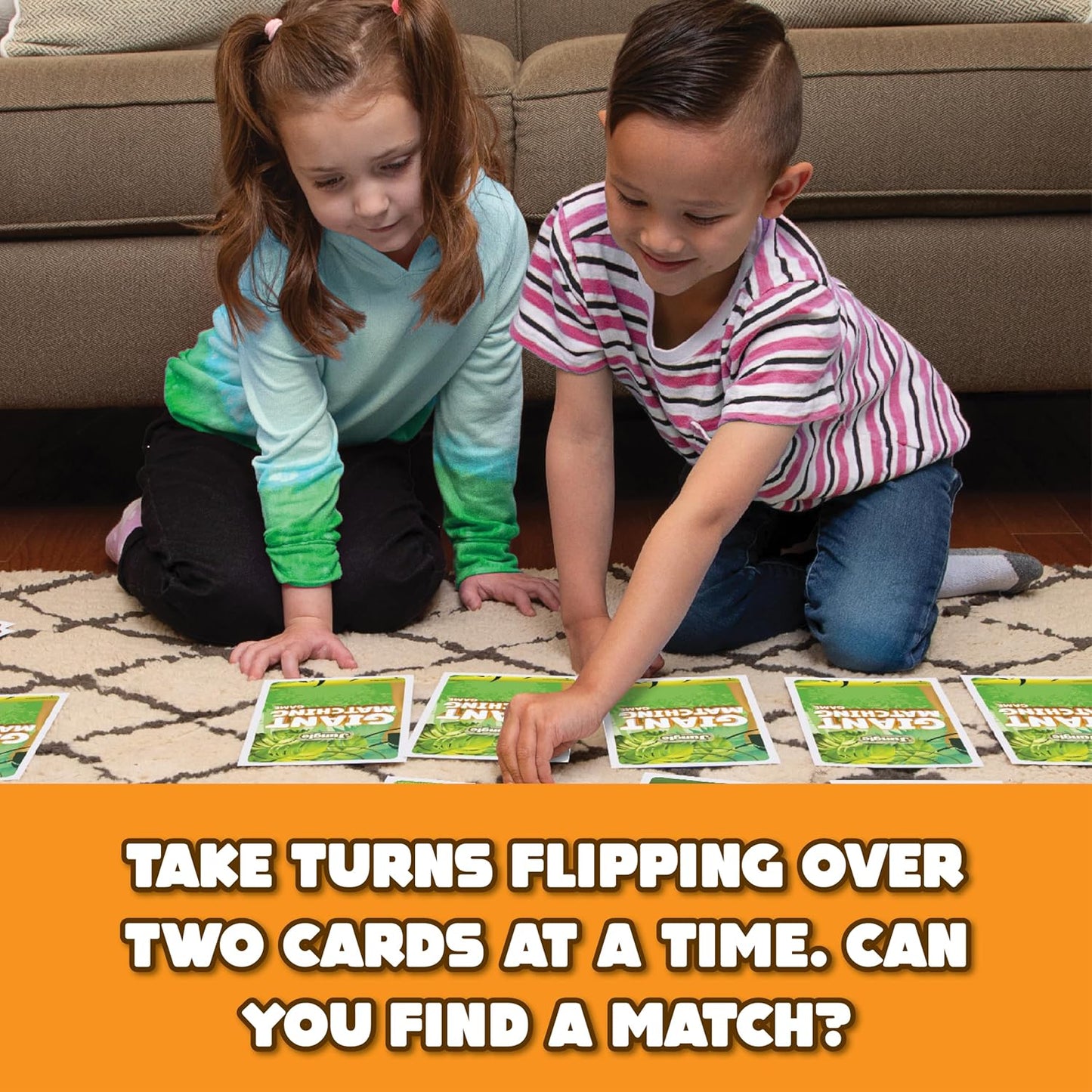Giant Matching Game Baby Animals - Summer Toys - Game Night - Travel Games - Memory, Learning Game - Jumbo Playing Cards - Card Game for Kids and Adults -Ages 3+