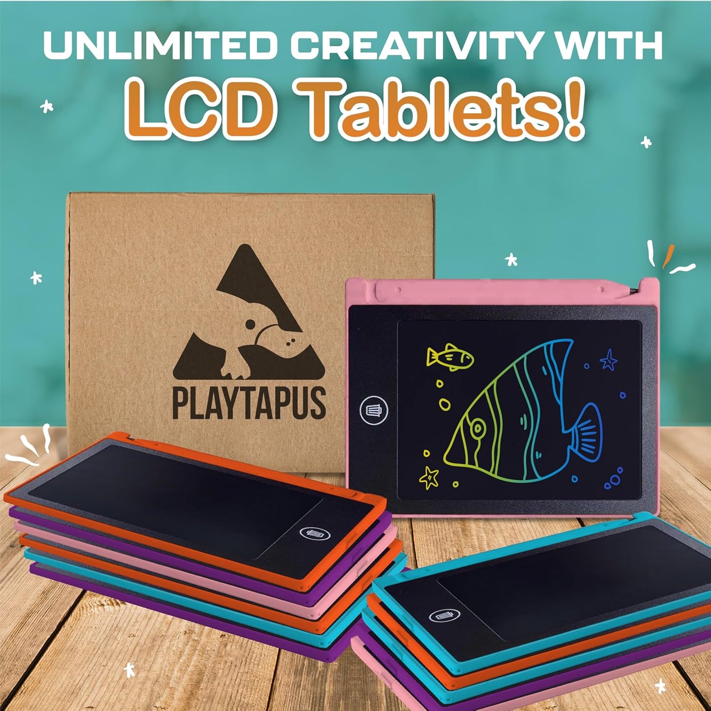 Party Favor Mini LCD Writing Tablet for Kids, 6 Pack – 4.5 Inch Mini Drawing Board. Fun and Educational for Kids that Sketch and Doodle. Perfect Goodie Bag and Gift Bag Filler, School Prize Or Gift
