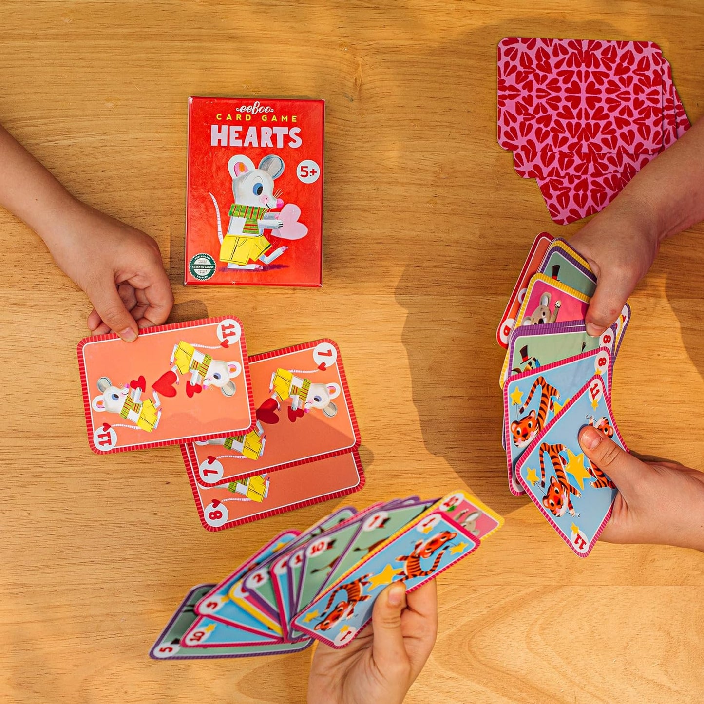 eeBoo Old Maid Playing Card Game - 50 Career Themed Cards, Classic Matching Card Game, Durable Oversized Cards, Screen-Free Fun, Ages 5+