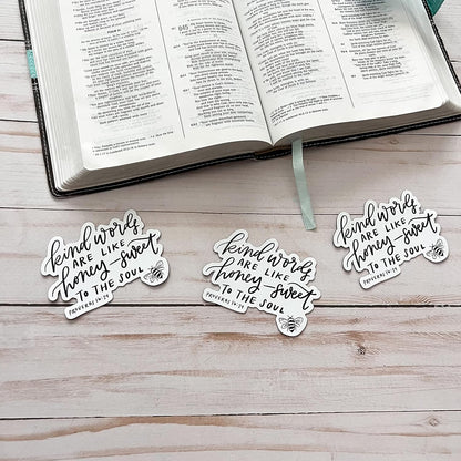 Swaygirls Christian magnet | Religious magnets | Faith fridge magnets | Bible verse quote magnets | Be kind magnet | Kind words are like honey